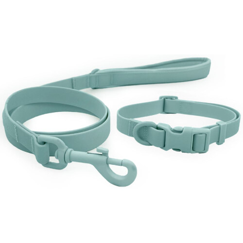 HugglePets (Medium, Ocean) Skye & Murphy All Weather Snappy Collar & Lead Set