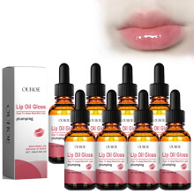 Lip Plumping Serum and Hydrating Lip Oil Gloss for Fuller Lips, Smooth Nonsticky Texture, 8PCS