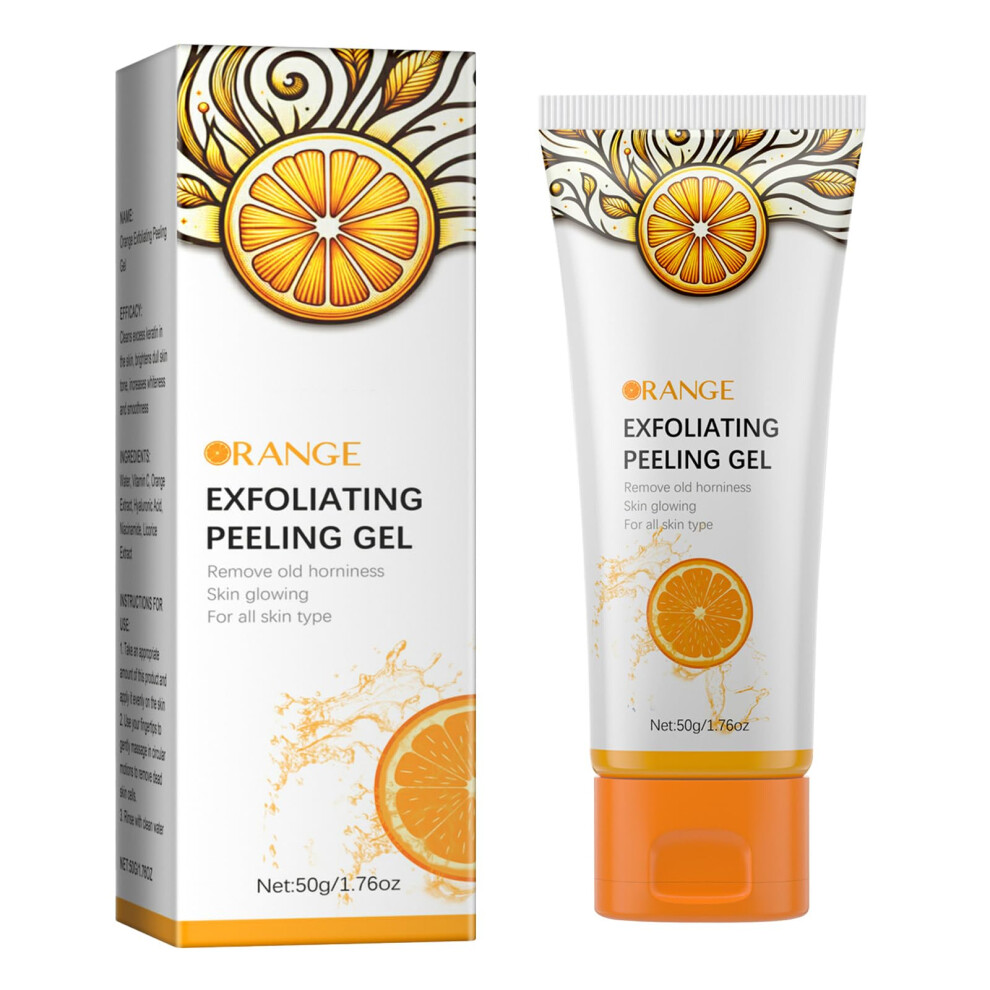 Orange Exfoliating Gel for Face and Body with Brightening Orange Extract and Moisturizing Formula