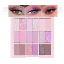 18 Colors Glitter Eyeshadow Palette Waterproof Long Lasting Blendable Matte Shimmer Shades