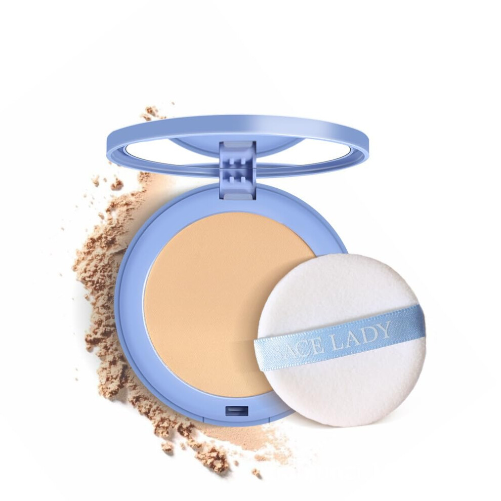 Beige Face Pressed Powder Waterproof Long Lasting Oil Control Matte Setting Powder #03 Pure
