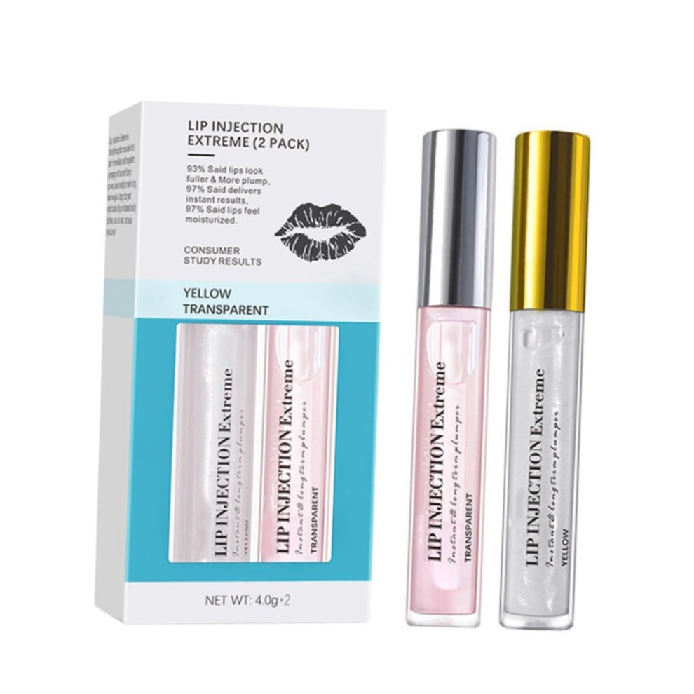 Transparent Lip Oil with Deep Hydration for Dry Chapped Lips, Clear Gloss Finish, Fruity Scent