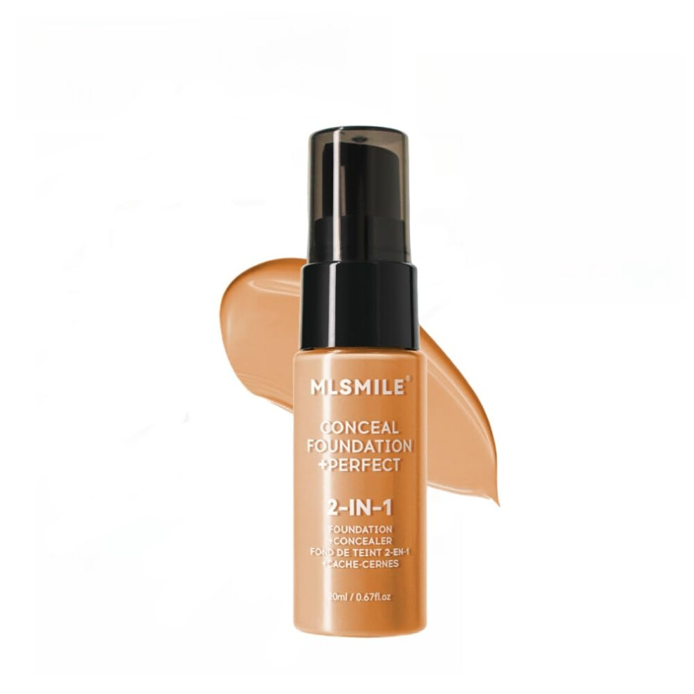 Cream Liquid Foundation For Mature Skin With Waterproof Bb Concealer, Oil Control, Color Correcting (#4, 0.04Oz)