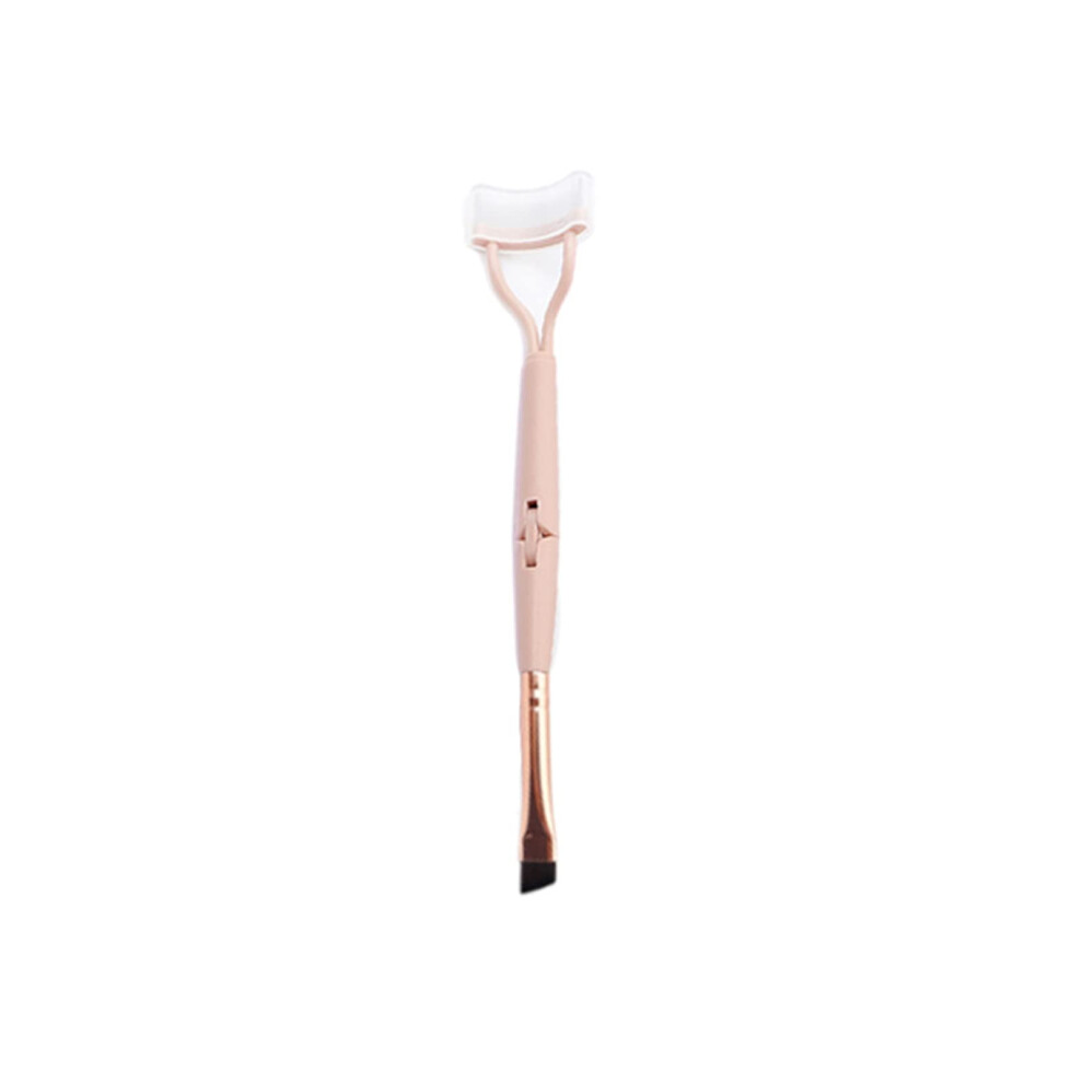 Double End Eyelash Comb and Eyebrow Brush with Foldable Handle and Steel Teeth Lash Separator