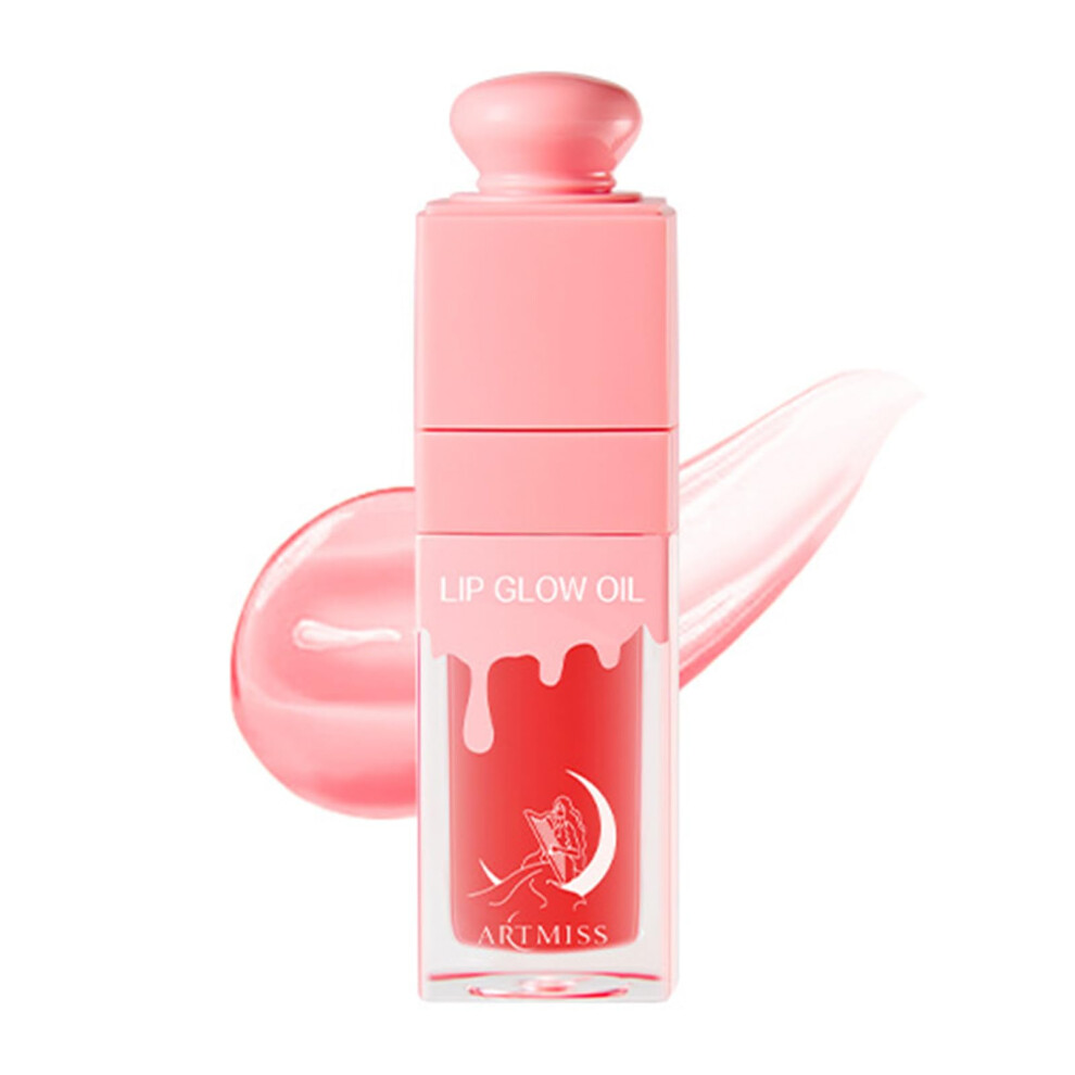 Moisturizing Lip Oil Gloss with Plumping Hydrating Balm, Long Lasting Glossy Finish and Deep