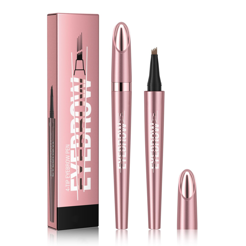 Gray Waterproof Microblading Eyebrow Pencil 4Tip Fork Creates Natural 3D Longlasting Brows