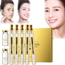 Protein Thread Lifting Set with Gold Protein Essence, Absorbable Collagen Threads for Facial Firming (1PCS)