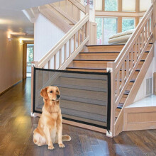 Portable Mesh Baby Gate, Pet Safety Enclosure For Various Locations, Elegant Design Easy Storage
