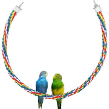 Vogelschommelstokken, speelaccessoires voor papegaaien, flexibele metalen draad voor het maken van vormen op maat, felgekleurde touwen om je