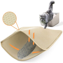 Clean Paws Cat Litter Mat, Large Non-Slip Honeycomb Double Layer, Urine Resistant Surface For Hassle-Free Litter Management