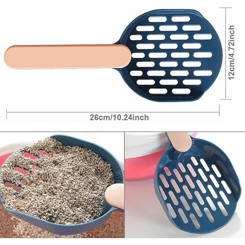 Litter Scoop with Hidden Hook Storage, Recyclable Material for Sustainable Cat Waste Storage Solution 2