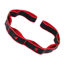 Elastic Latin Dance Stretching Band With Number Yoga Pull-Red