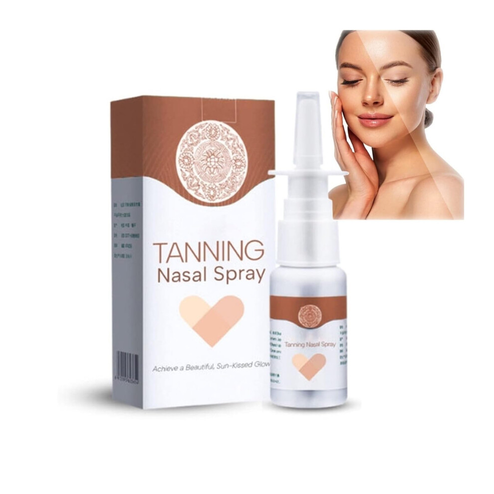 Tanning Nasal Spray 30ml for Sunless Travel Use with Gradual Even Skin Tone and Instant Color Boost