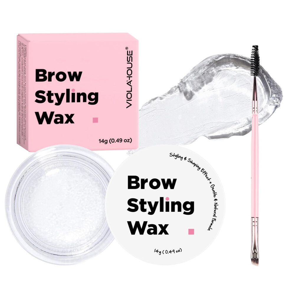 Clear Eyebrow Gel Waterproof 4D Brow Soap Kit with Brush LongLasting Volumizing Wax 0.49oz
