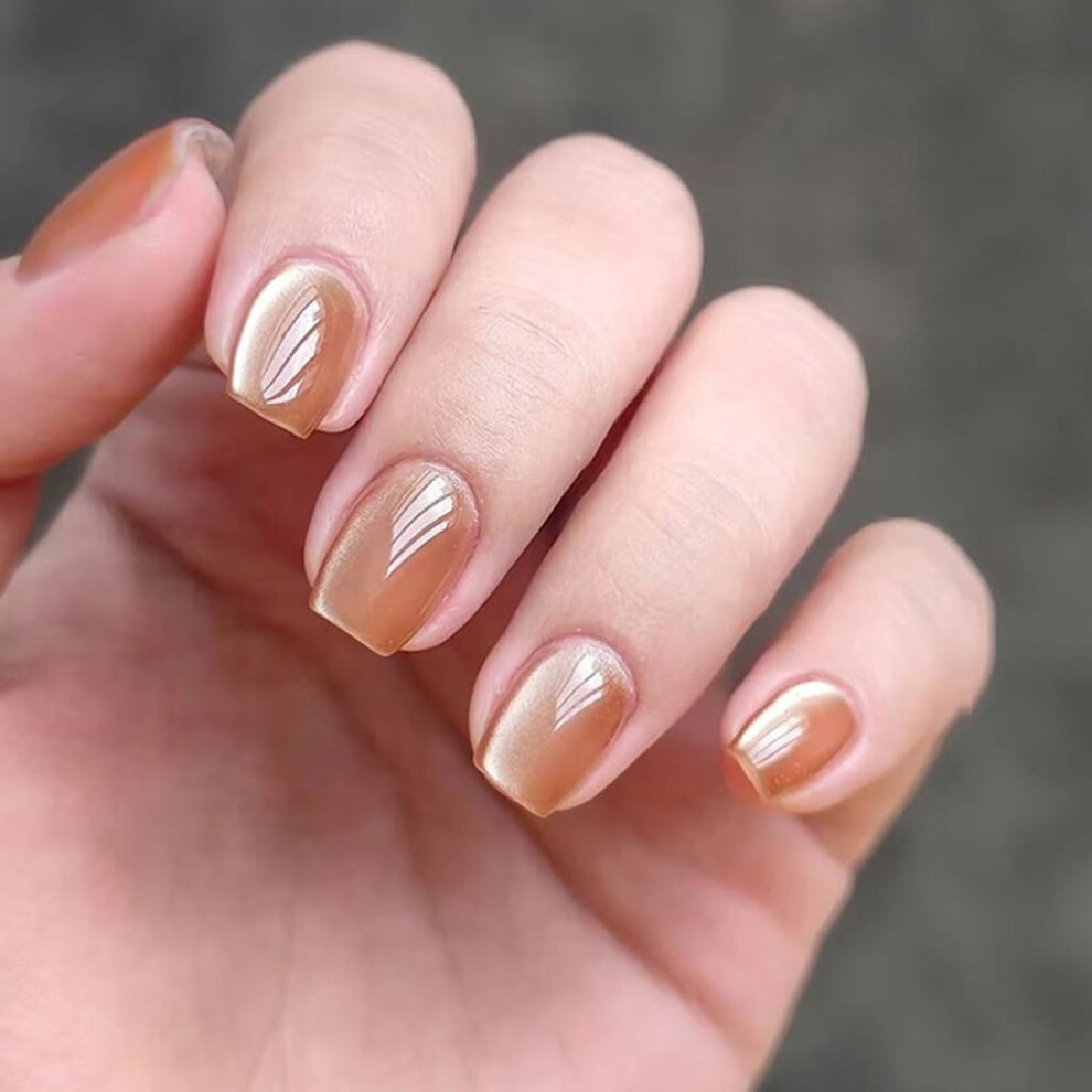 Amber 30Pcs Cat Eye Press On Nails Set With Instant Salon Look In Multiple Sizes
