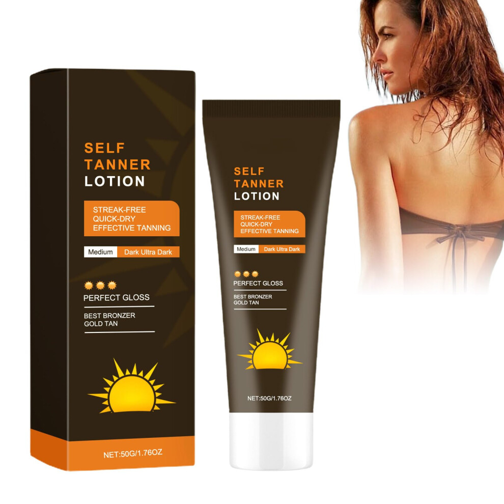 Self Tanner Lotion 50g Fast Absorbing Moisturizing Self Tanning for Natural Looking Even Bronzing