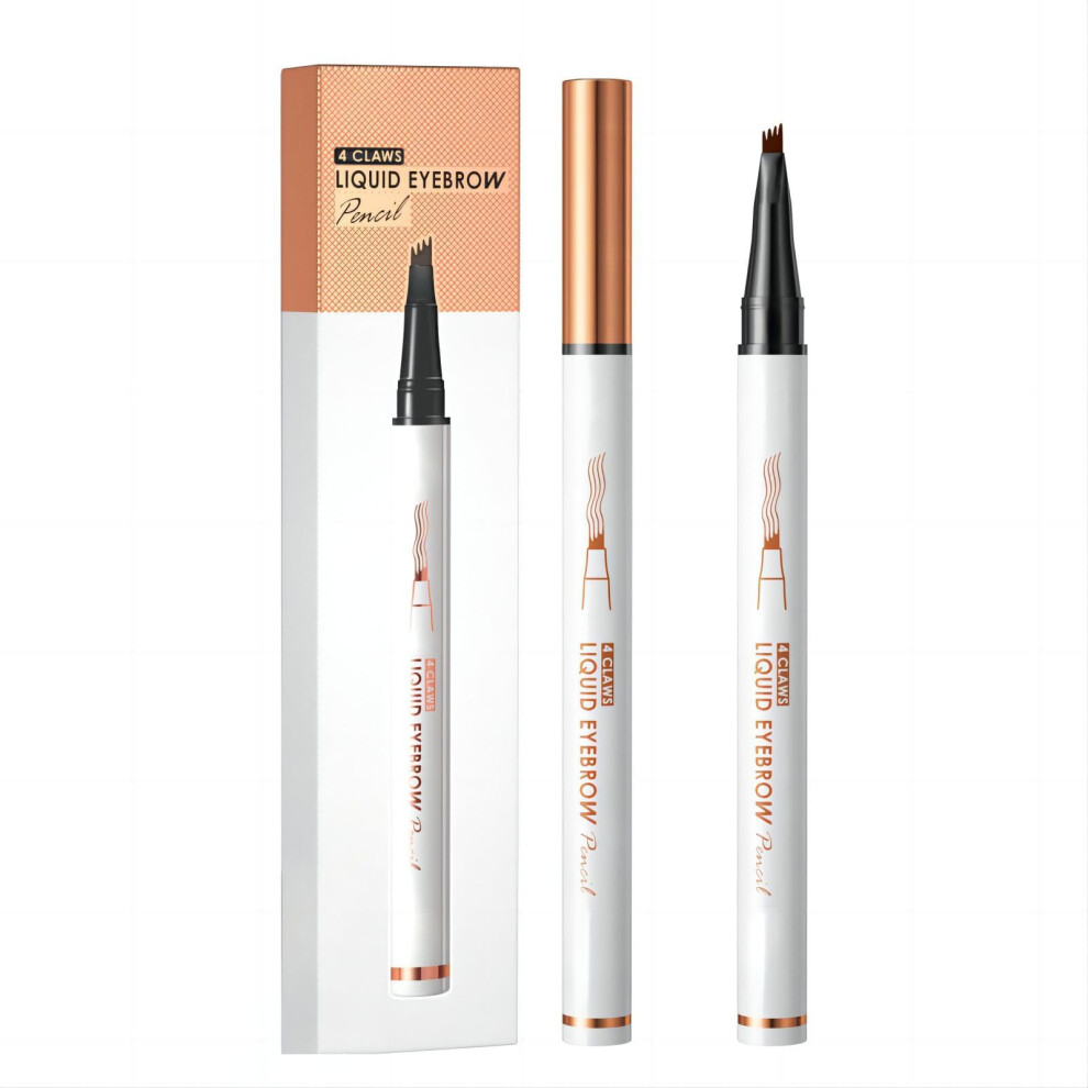 Black Waterproof Smudge Proof Eyebrow Pencil 4Pack Micro Fork Tip 24H Long Lasting Color