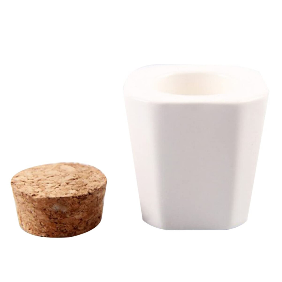 2pcs Crystal Nail Art Liquid Cup Acrylic Powder Mixing Container for Manicure Professionals
