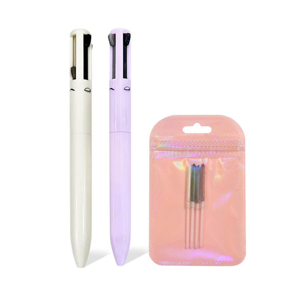 4 in 1 Makeup Pen Set, Waterproof LongLasting MultiFunction Beauty Pencil with Eyeliner, Brow, Lip and Highlighter