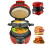 Breakfast Sandwich Maker with Egg Cooker, NonStick Dual Surfaces, 5Min Ready, SpinOut Board, Red 1