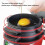 Breakfast Sandwich Maker with Egg Cooker, NonStick Dual Surfaces, 5Min Ready, SpinOut Board, Red 2