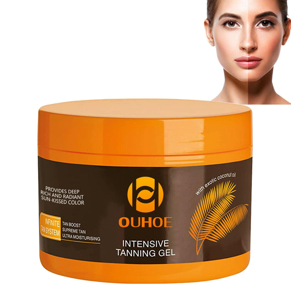 Luxury Intensive Tanning Gel with Coconut Oil, Fast Absorbing Accelerator for Sunbeds and Outdoor