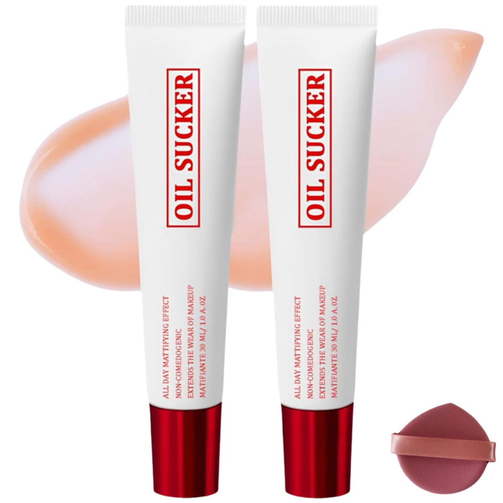 Mattifying Primer for Oily Skin, LongLasting Oil Control Makeup Base with Matte Finish, 2 Pcs