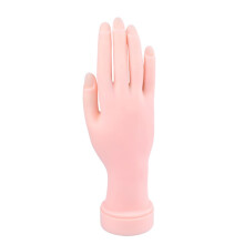 Practice Nail Hand Set, Realistic LifeSized Manicure Training Hand with Removable Reusable Nail Tips