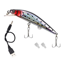 Fishing Lures Rechargeable Hard Baits Treble Hook Swimbait Crankbait Sinking Lures For Sea Trouts Electric Fish