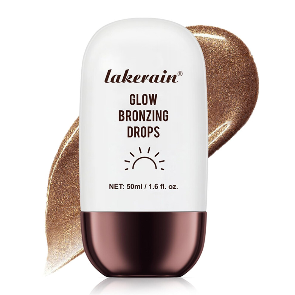 Liquid Bronzer for Face and Body, Waterproof Bronzing Drops, Buildable Glow, 04 Rich Bronze Glow