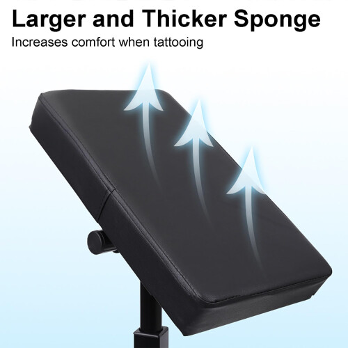 Adjustable Tattoo Armrest Stand with 350 Rotation, Thick Padding, Height Adjustment, NonSlip Base 2