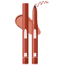 Matte Lip Crayon and Retractable Lip Liner, LongLasting Waterproof Creamy Velvet Finish, 12 Colors
