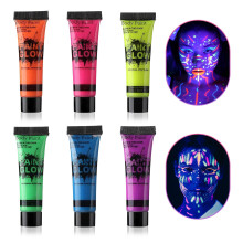Glow in the Dark Face Paint Set UV Body Paint, 6 Colors Waterproof Halloween Blacklight Makeup 10ml