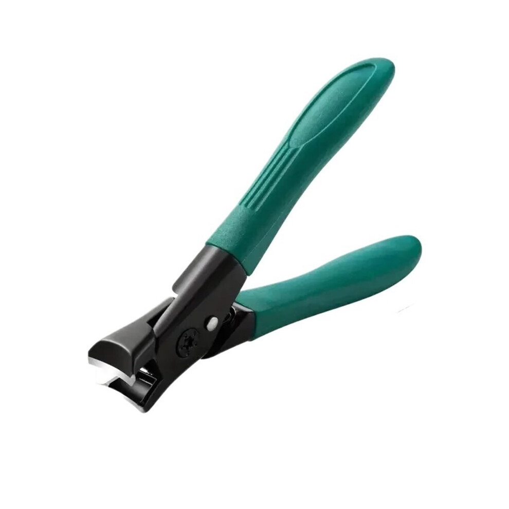 Green Stainless Steel Nail Clipper For Thick Nails With Precise Sharp Blades And Ergonomic Long Handle
