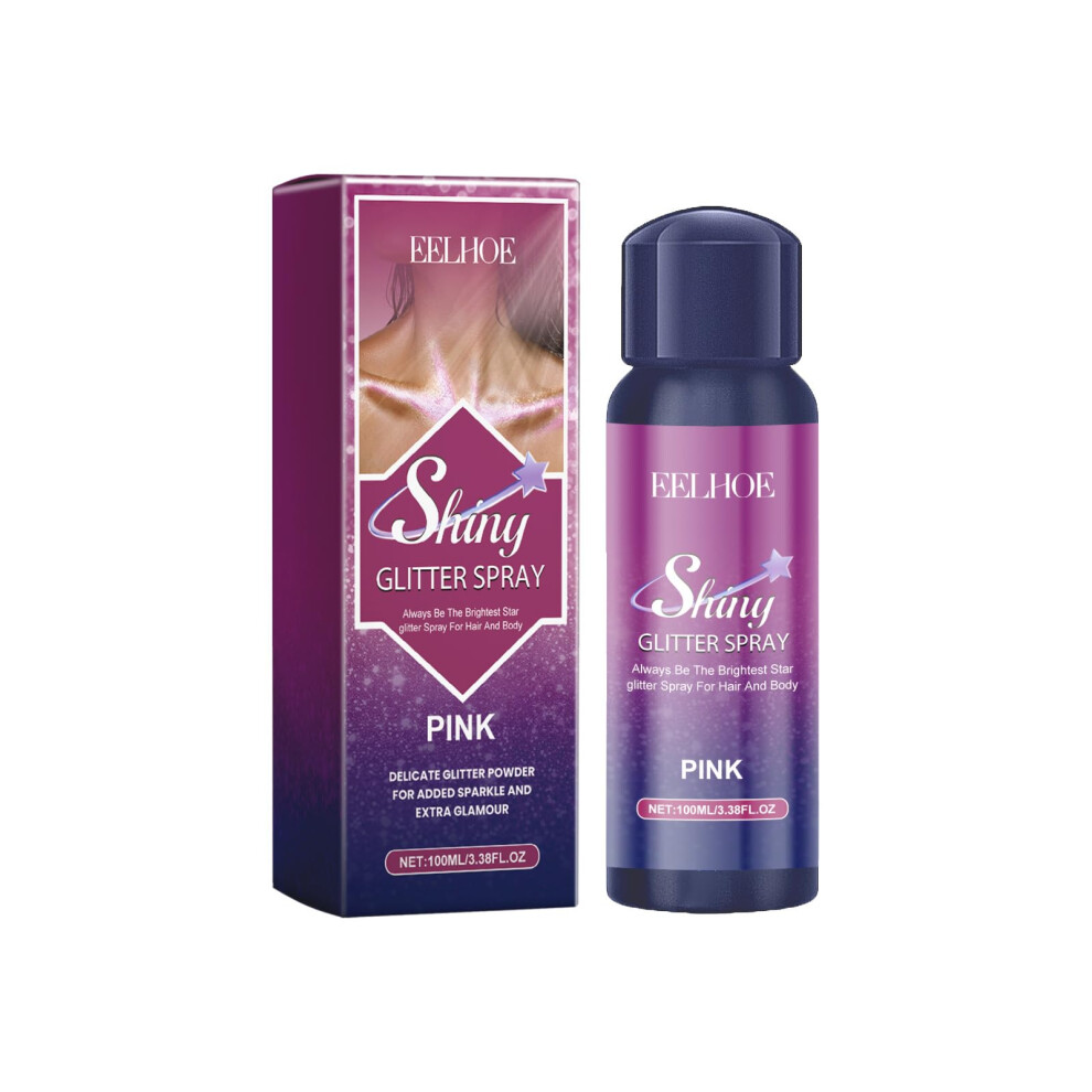 Body Glitter Spray with Instant Shimmer Effect for Face Hair and Skin, Festival and Party Use