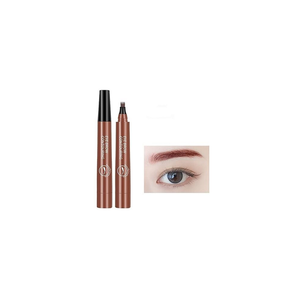 Waterproof Four Forks Eyebrow Pencil with Fourpoint Fork Tip for Natural Look and Long Lasting Color