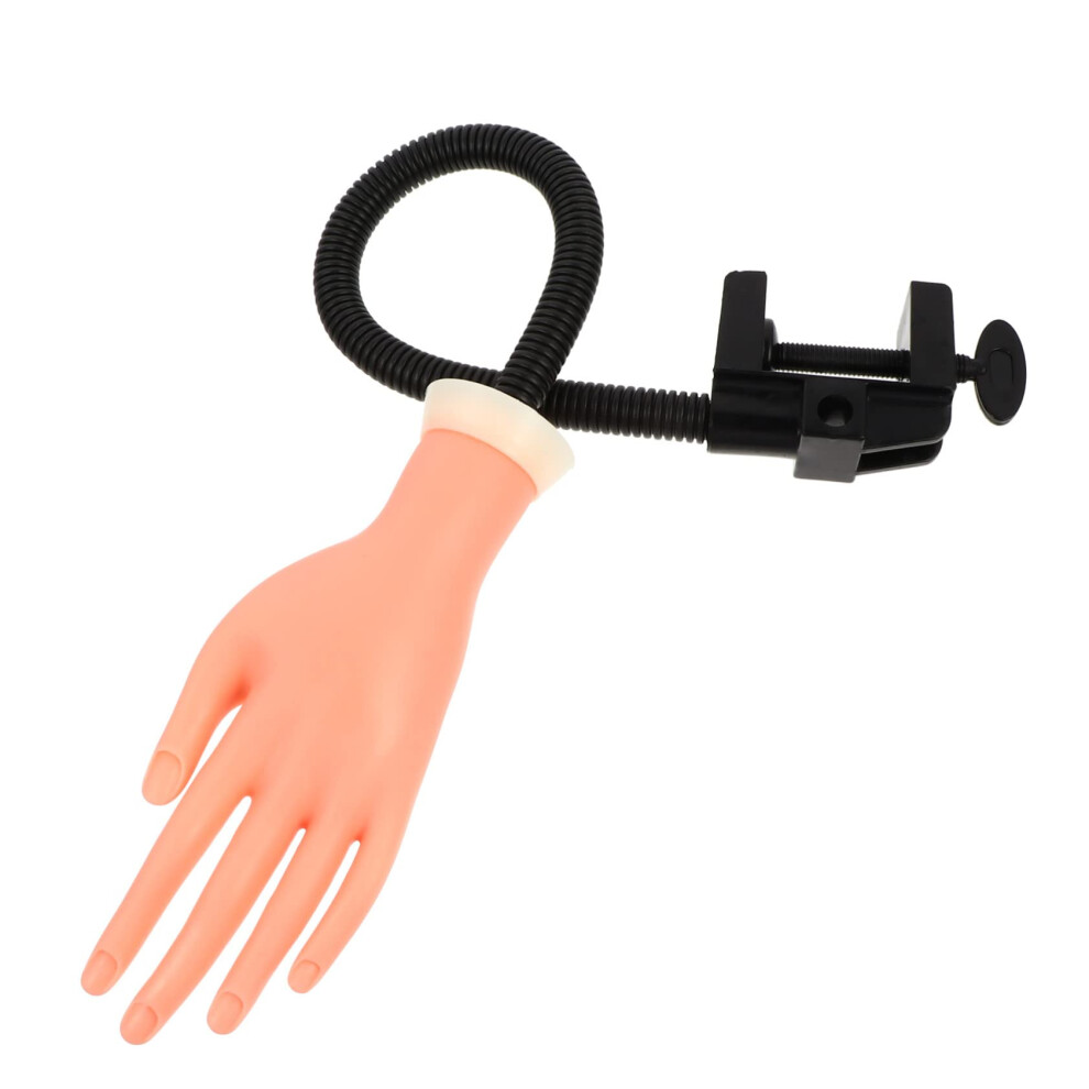 Nail Practice Hand with Flexible Silicone Fingers, Realistic Manicure Training Hand for Beginners