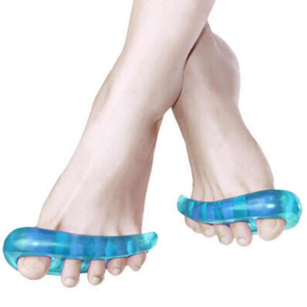 Blue Toe Separators And Bunion Corrector Gel With Secure Loop Design For Toe Alignment Support M
