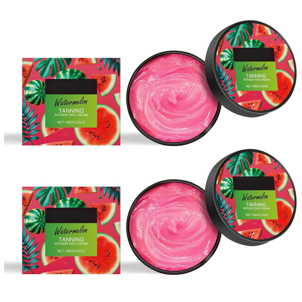 Bronze Self Tanner Watermelon Tanning Lotion For Fast Natural Glow Hydrating Face And Body 2 Pack