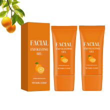 Facial Exfoliating Gel with Orange Enzymes, Deep Pore Cleansing Hydrating Face Exfoliator for Sensitive Skin, 2pcs
