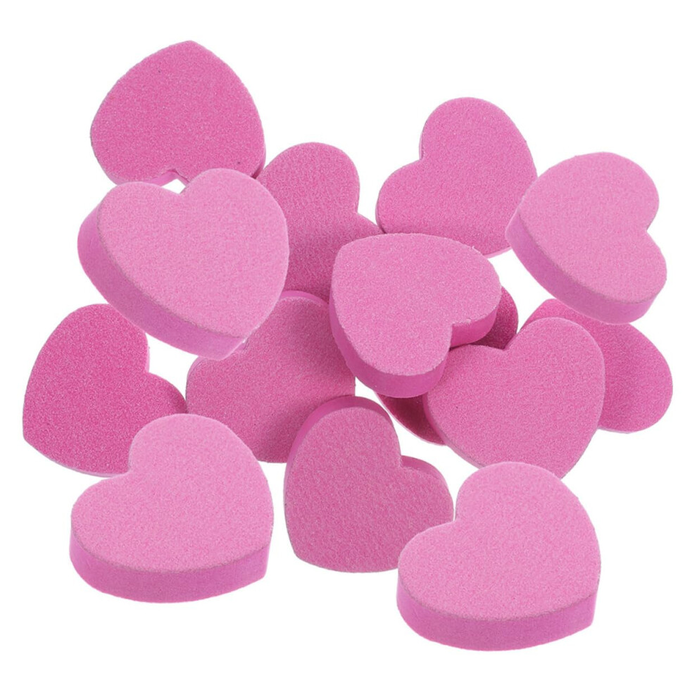 Heart Shaped Nail File 100pcs DualSided Sponge Buffer Block for Manicure and Pedicure