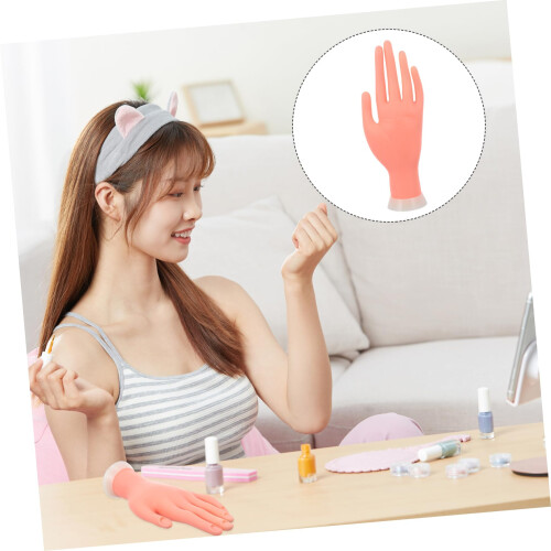 Nail Practice Hand Realistic Reusable Manicure Training Hand Model for Beginners and Professionals Ref: 3507 2