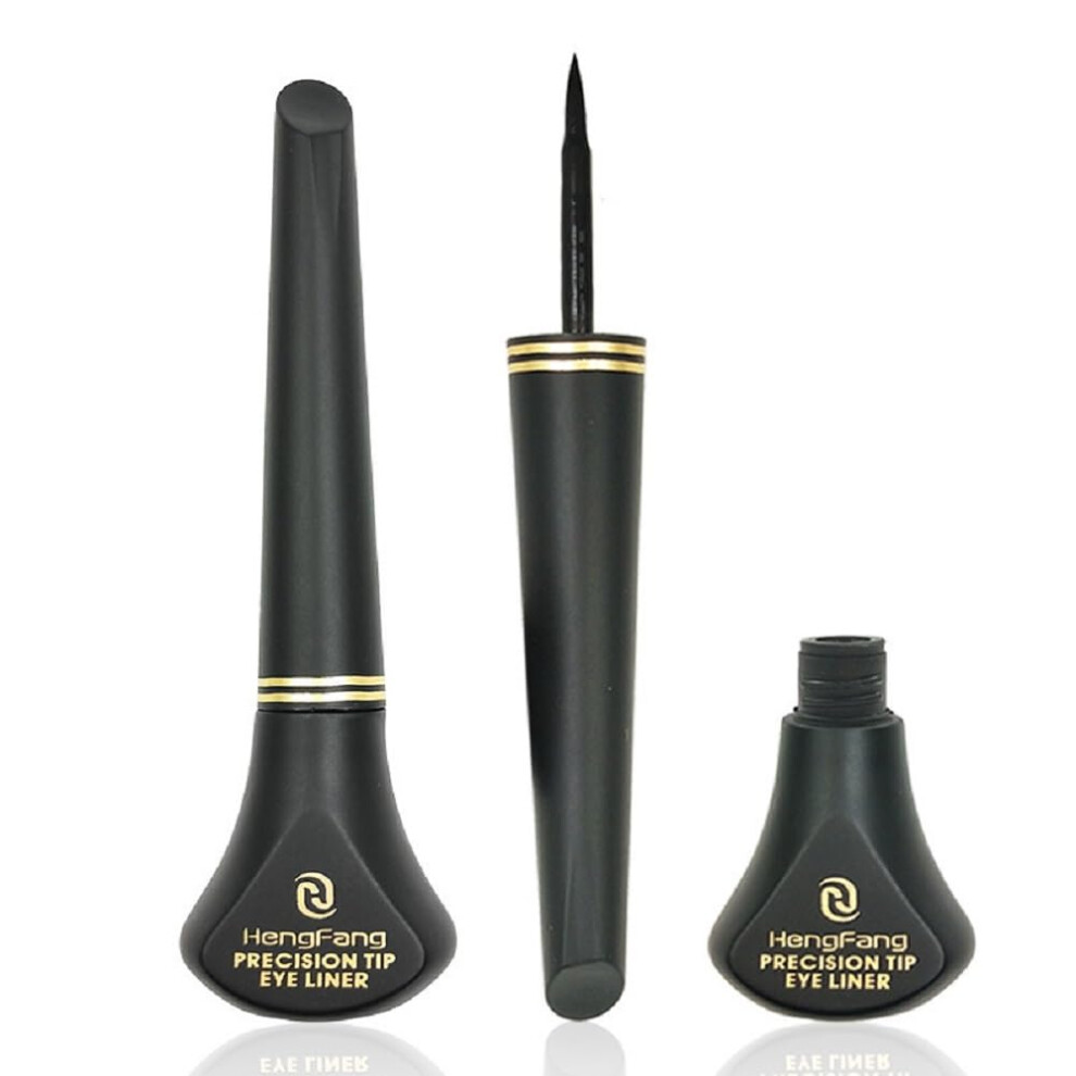Black Waterproof Liquid Eyeliner Pen Cool With Precise Brush Tip Longlasting Smudge Resistant