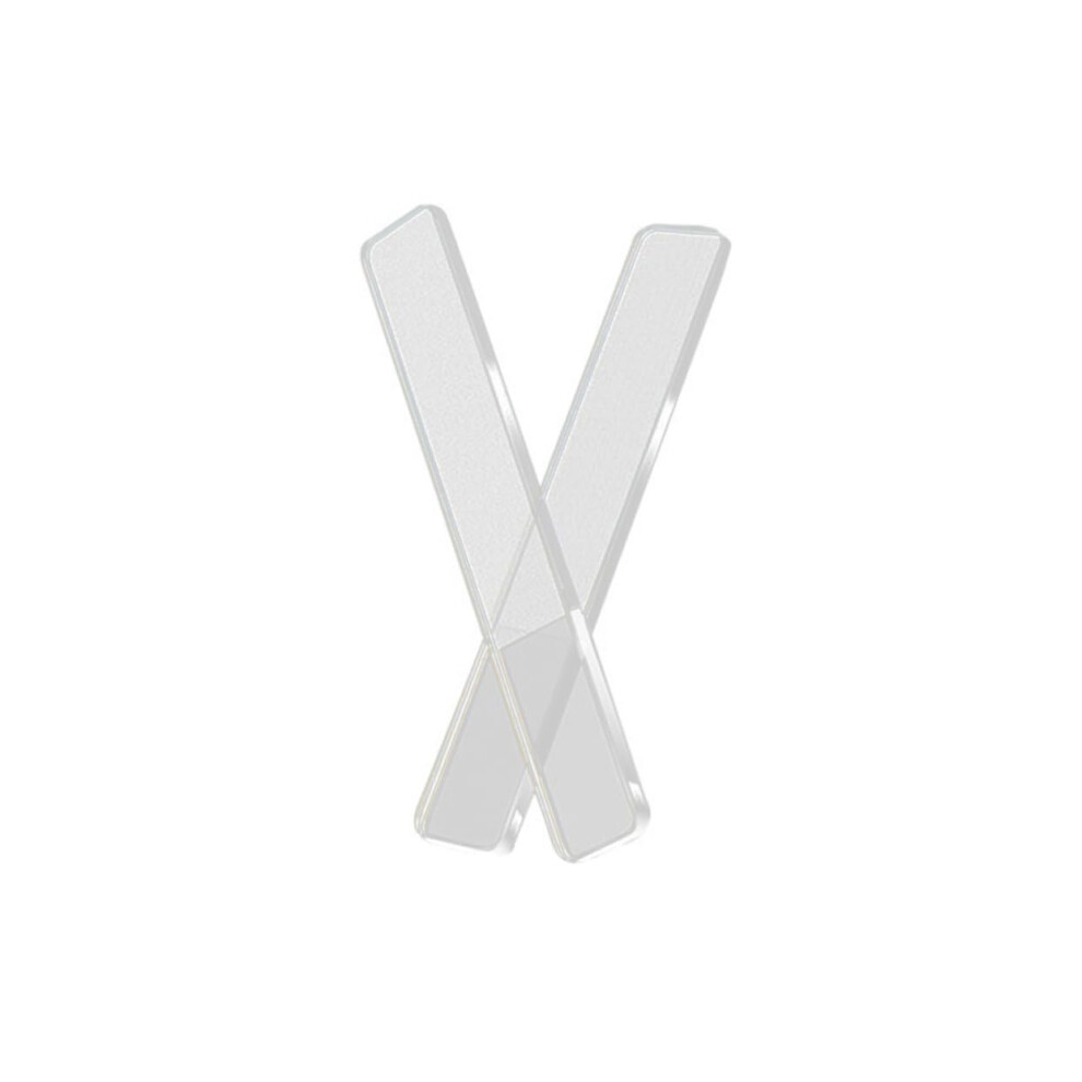 2pcs Glass Nail File with Case, Nano Nail Buffer for Smooth Finish and Professional Manicure