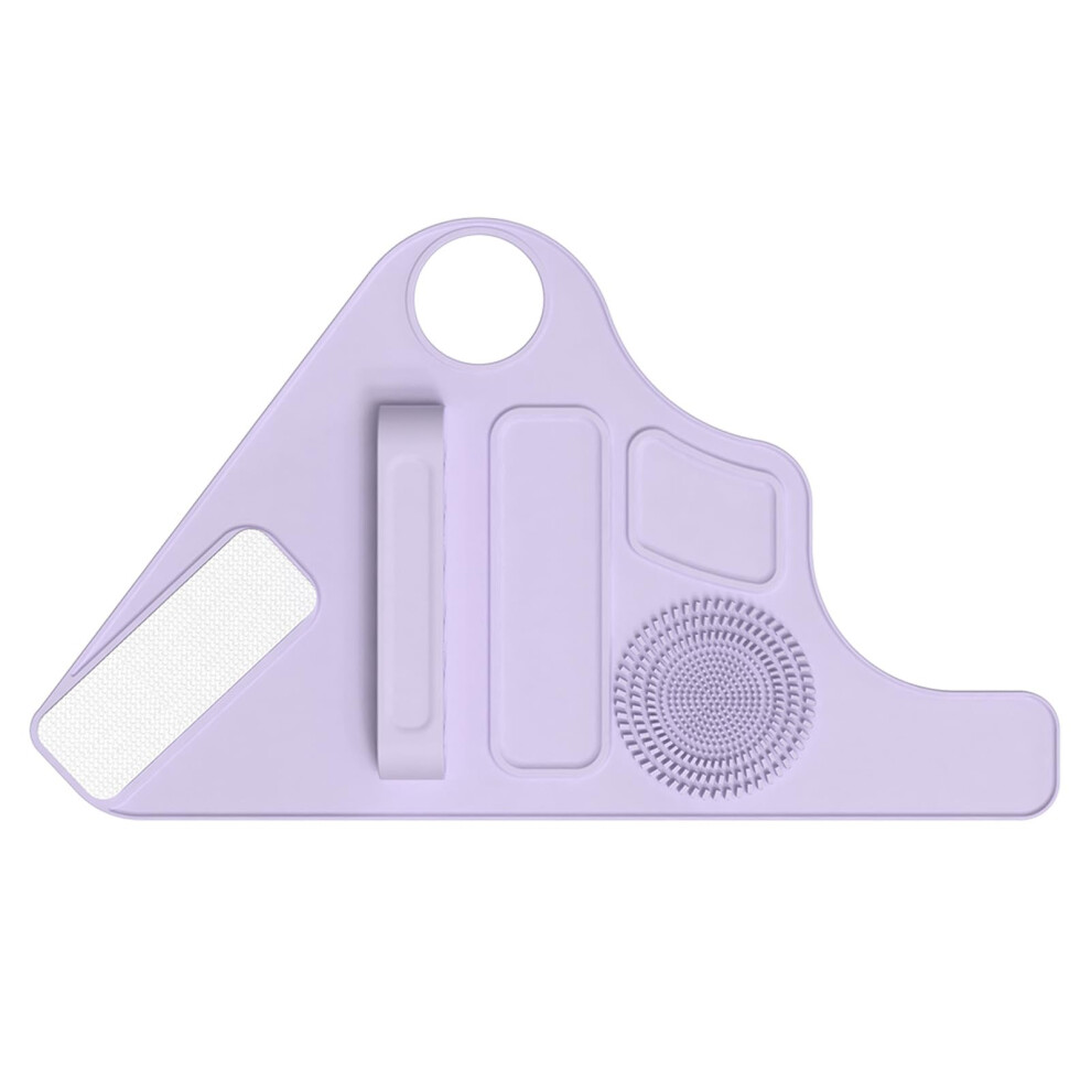Makeup Mixing Palette with Wrist Strap, Silicone Portable Palette for Foundation and Creams, Purple