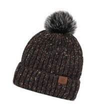Bequeme, thermisch gefütterte Strickmütze mit-FB