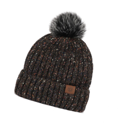 Bequeme, thermisch gefütterte Strickmütze mit-FB