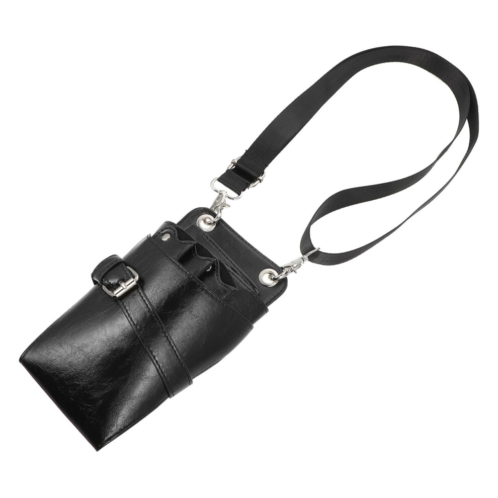Hairdressing Scissor Pouch with Protective Leather Storage, MultiPocket Barber Scissor Holder