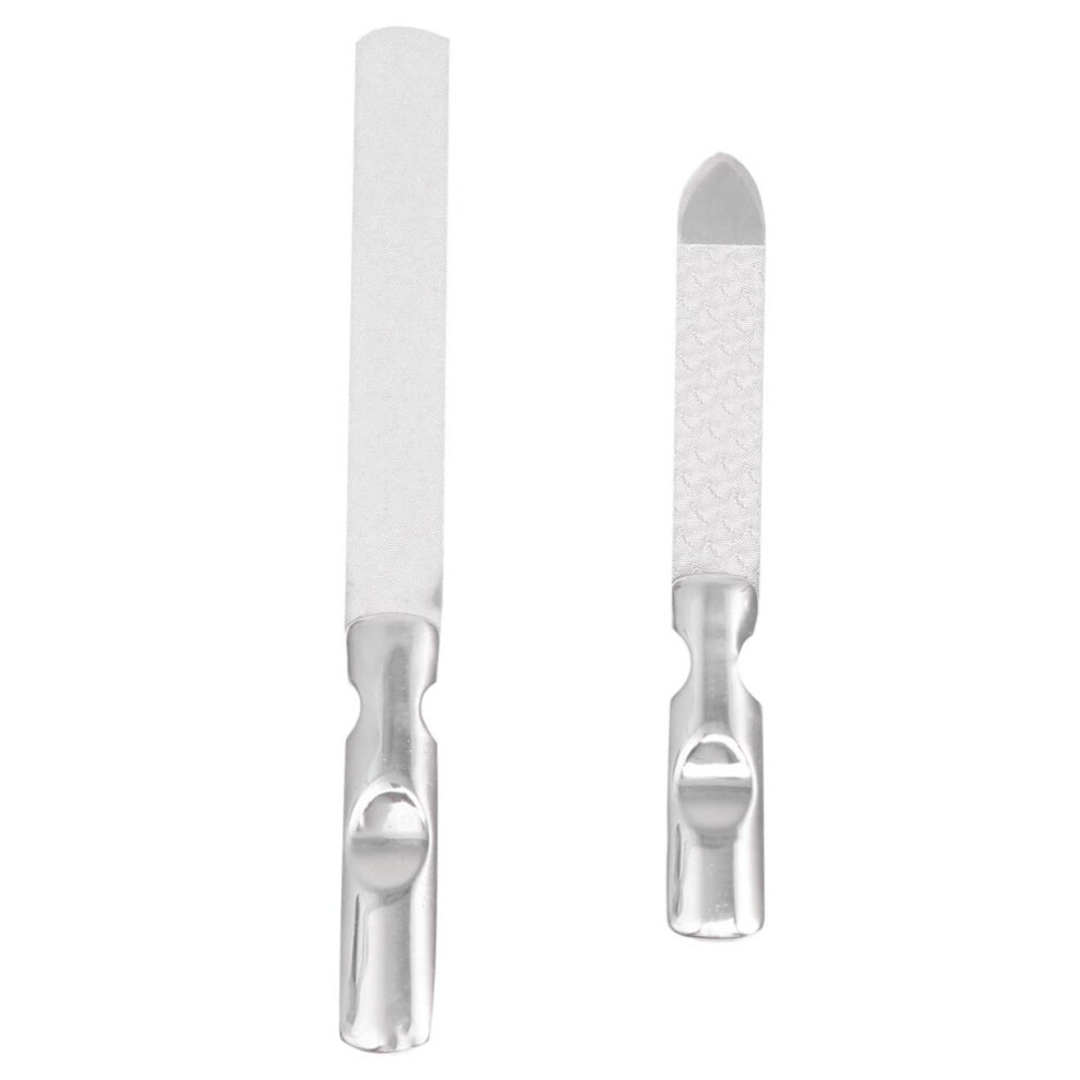 Stainless Steel Nail File Set Double Sided Metal Manicure Tool for Fingernails and Toenails