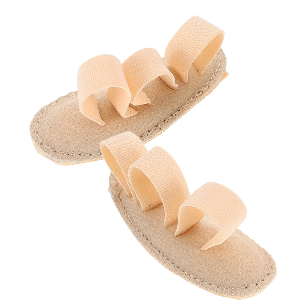 Toe Separators and Bunion Pads for Overlapping Toes Relief Soft Gel Cushions Skin Tone 2pcs